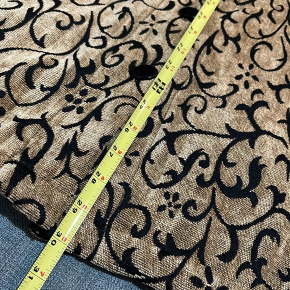 Sag harbor button up knit jacket camel with black design size 10 24-141 - Picture 4 of 9